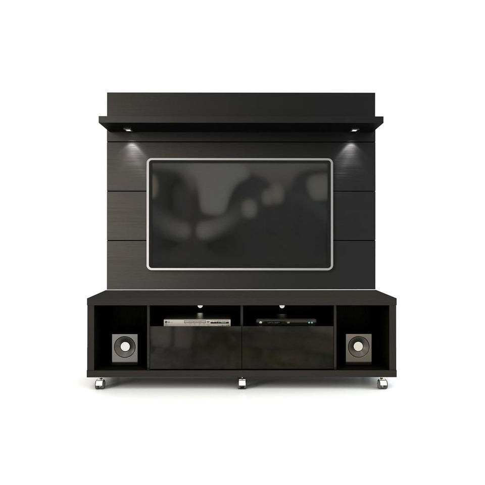 Cabrini Floating Wall TV Panel 1.8 in Black Matte