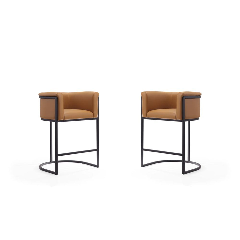 Cosmopolitan Counter Stool in Camel and Black