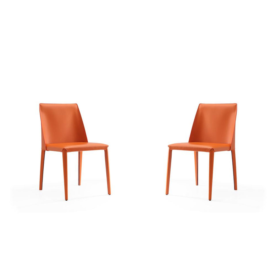 Paris Dining Chair in Coral-Set of 2