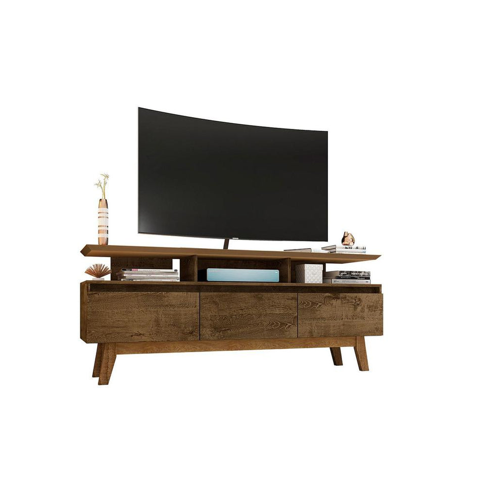 Yonkers 62.99" TV Stand in Rustic Brown