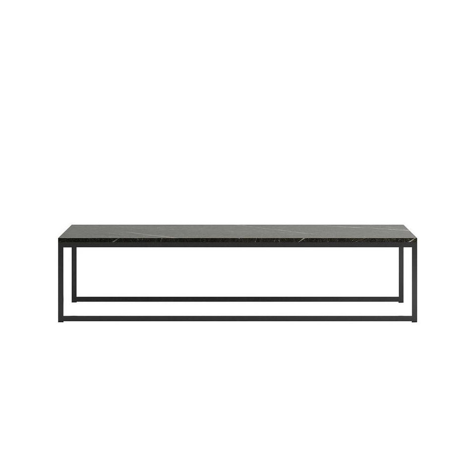 Celine 53.14 Coffee Table with Steel Legs in Black Marble