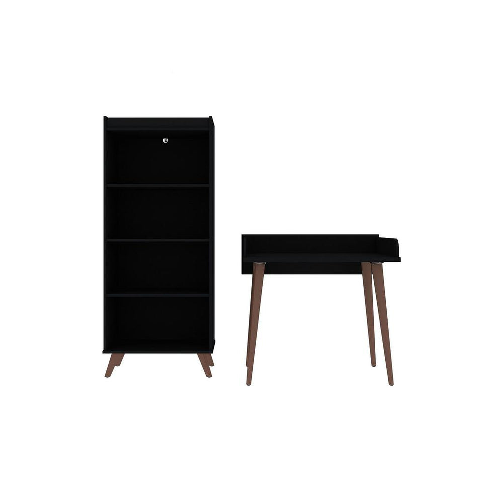 Hampton 2- Piece Home Basic Office Set in Black