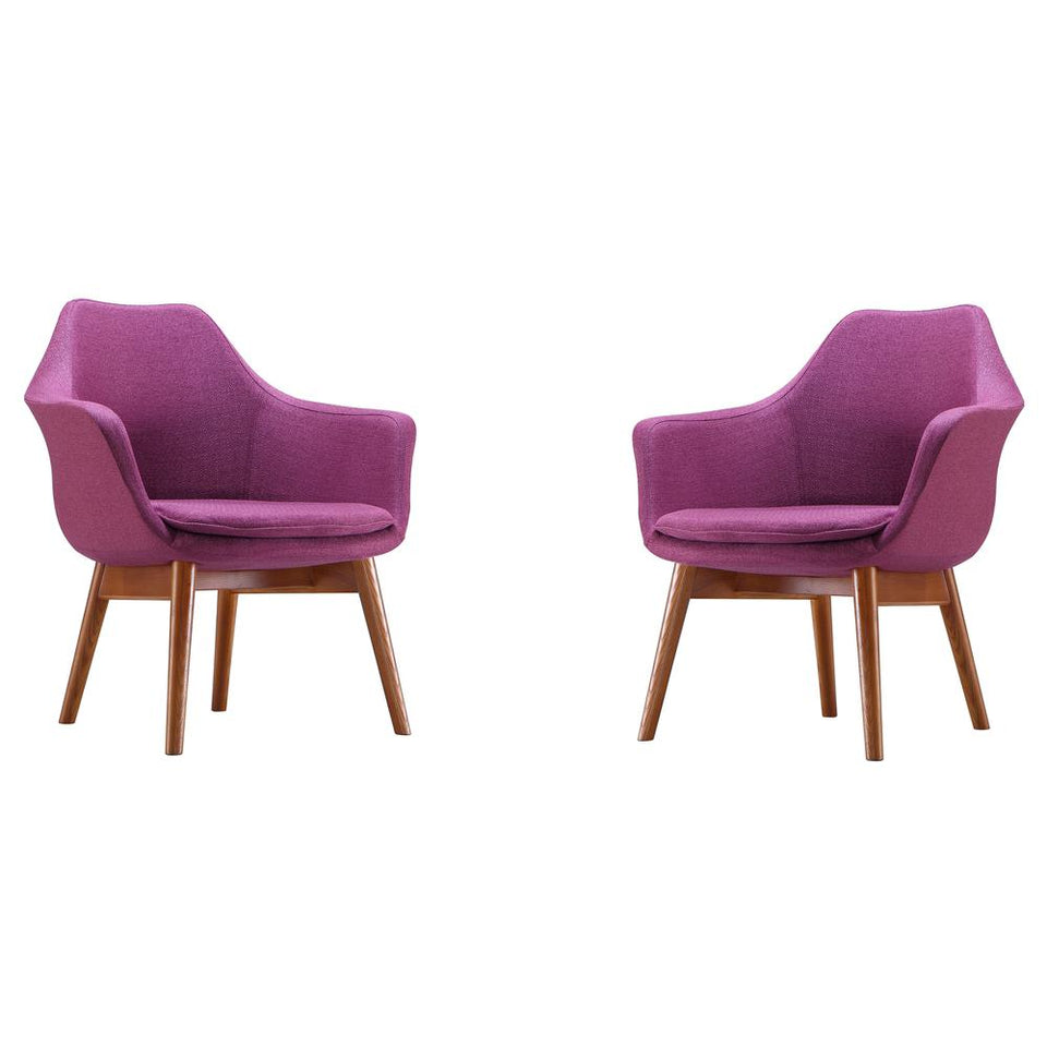 Cronkite Accent Chair in Plum and Walnut