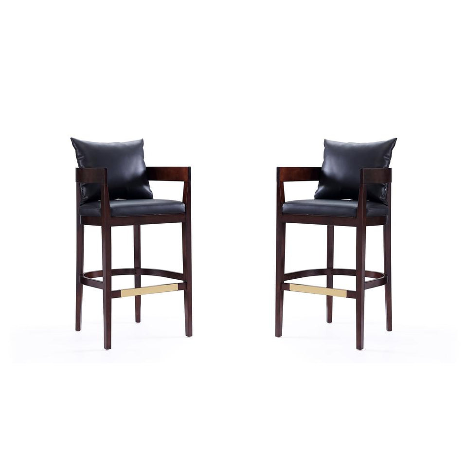 Ritz Barstool in Black and Dark Walnut