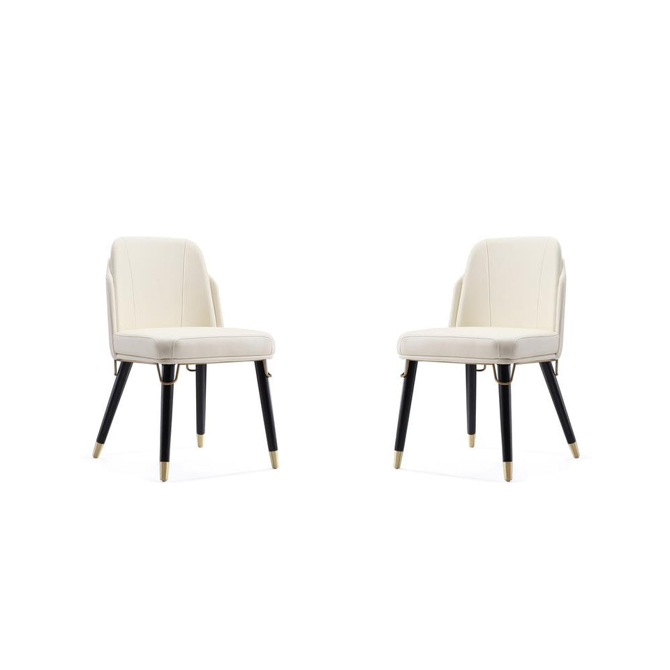 Estelle Dining Chair in Cream and Black