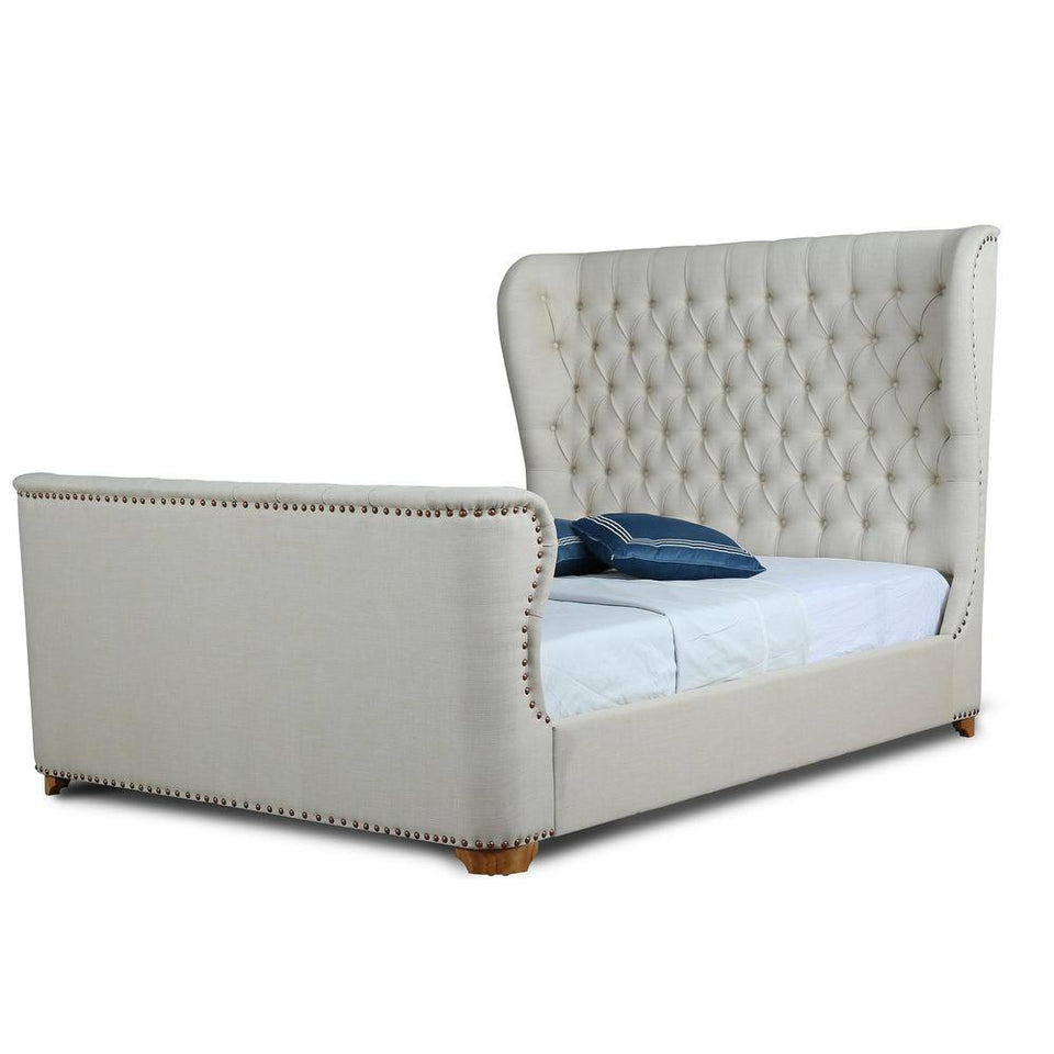 Lola Queen-Size Bed in Ivory