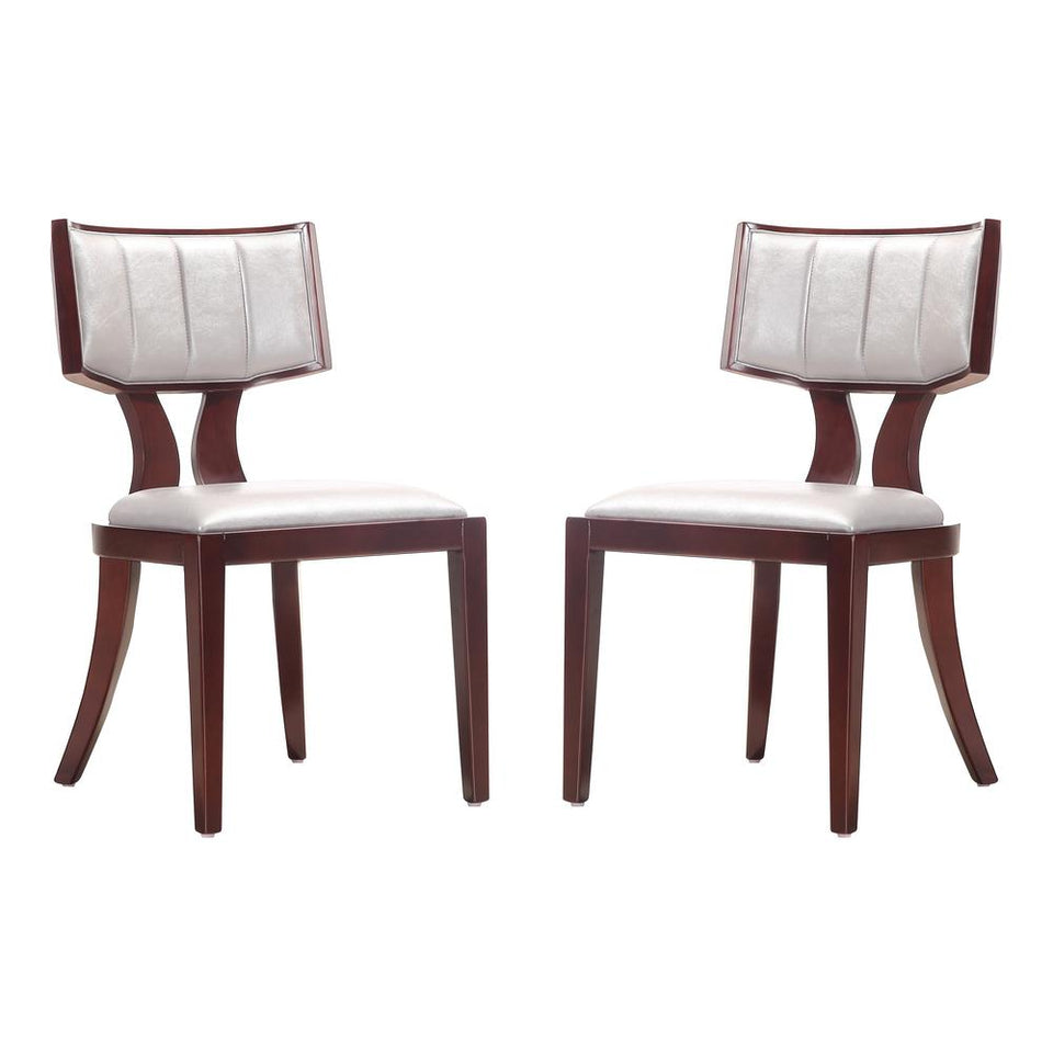 Pulitzer Dining Chair (Set of Two) in Silver and Walnut