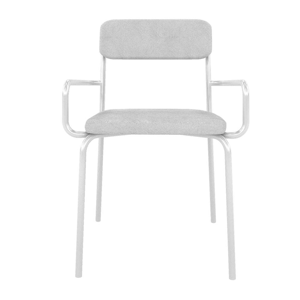 Whythe PU Leather Dining Chair in White