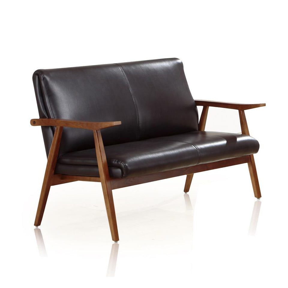 Arch Duke Loveseat in Black and Amber