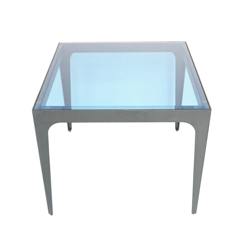 Dynasty End Table Ocean Blue Glass top