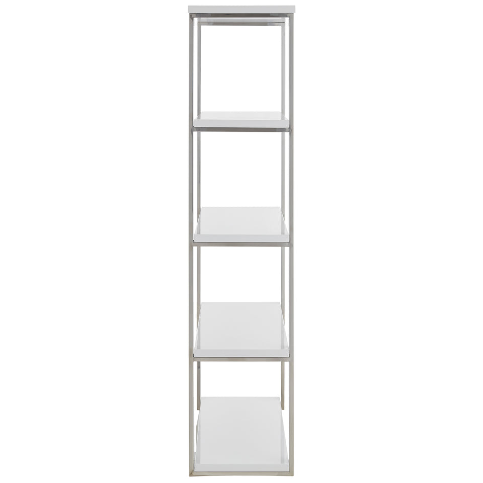 Dillon 40-Inch Shelf/Shelving Unit with High Gloss White