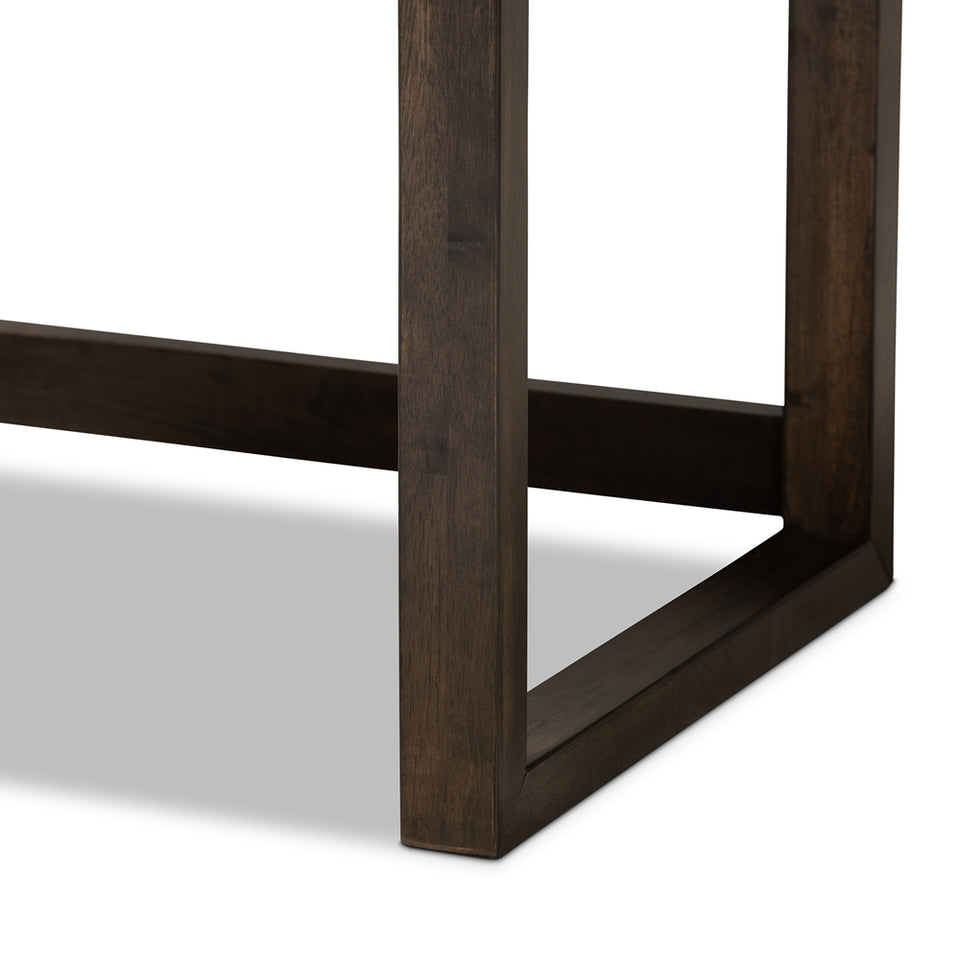 Inicio modern and contemporary ash brown finished 1-drawer wood nightstand.