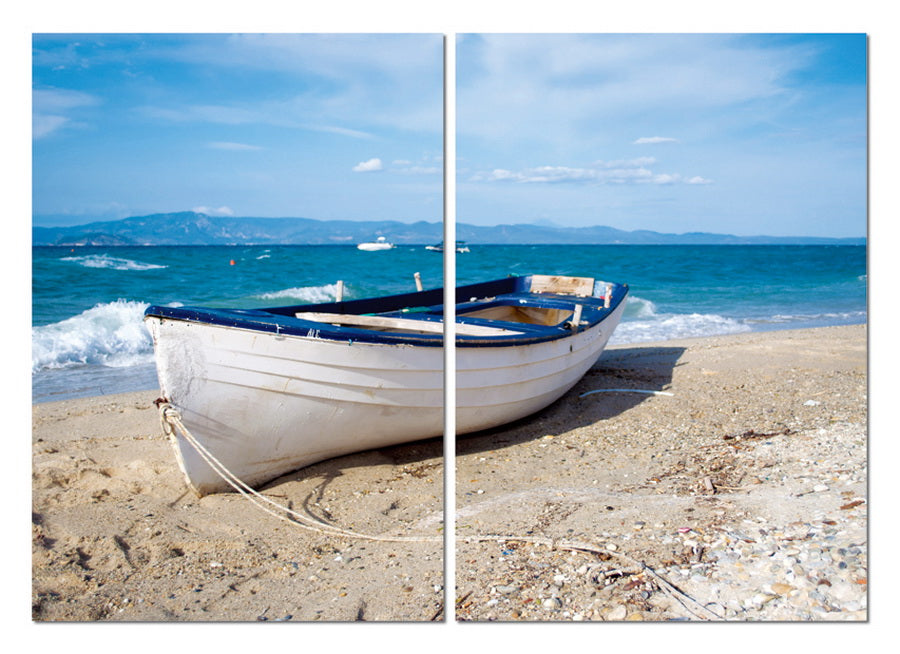 Leisurely afternoon mounted photography print diptych