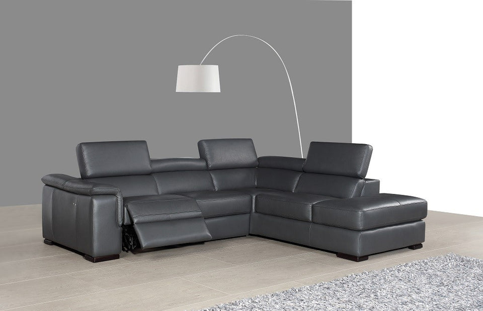Agata Premium Leather Sectional Sofa.