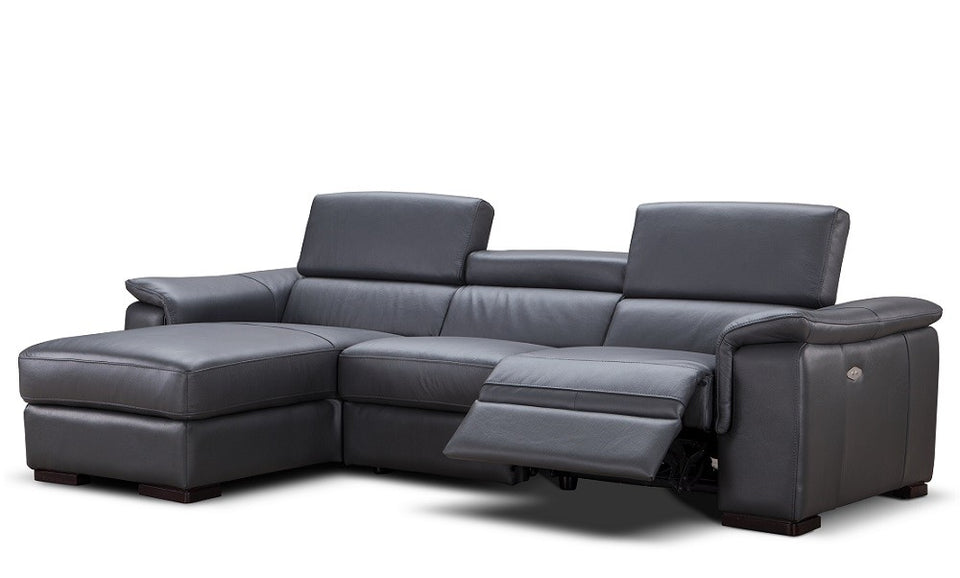 Allegra Premium Leather Sectional Sofa.