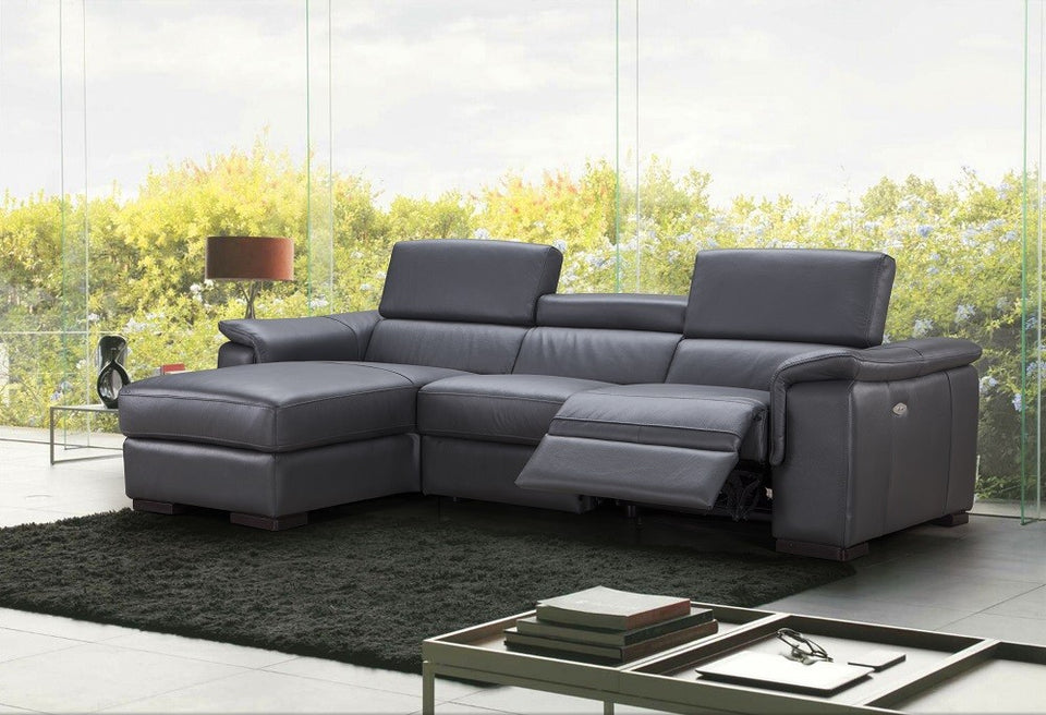 Allegra Premium Leather Sectional Sofa.