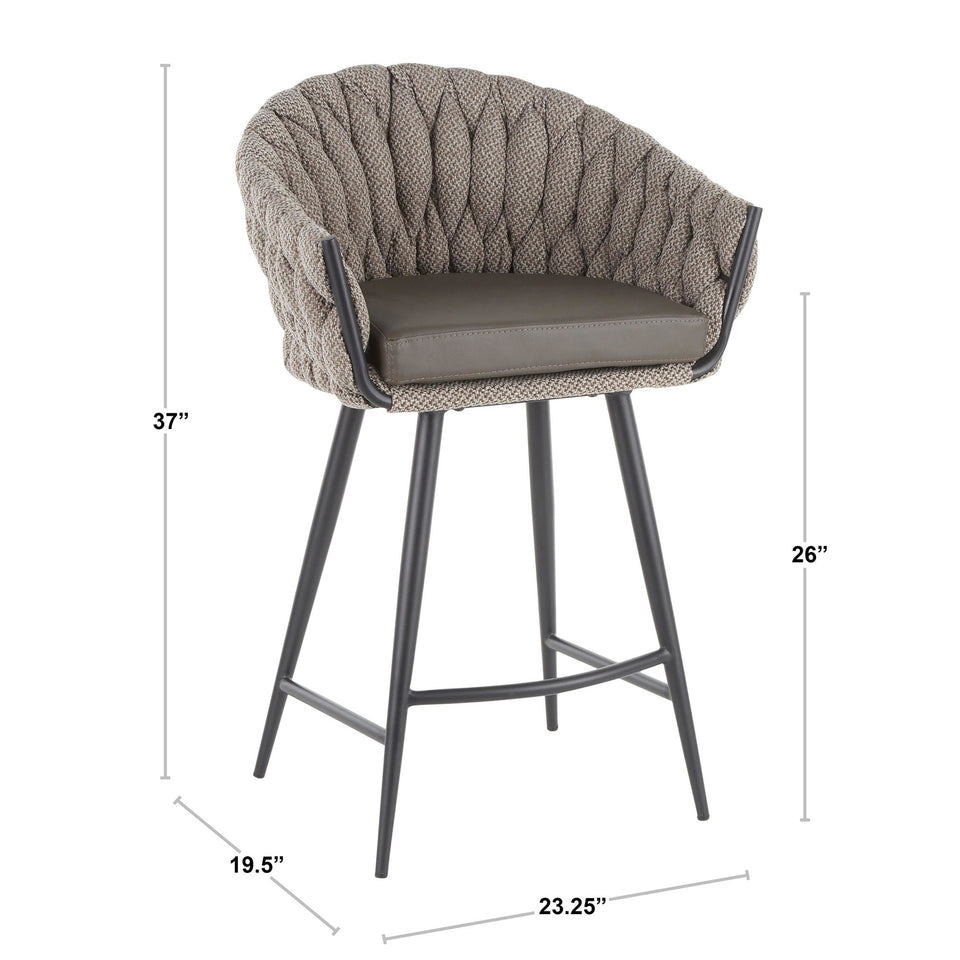 Braided Matisse Counter Stool.