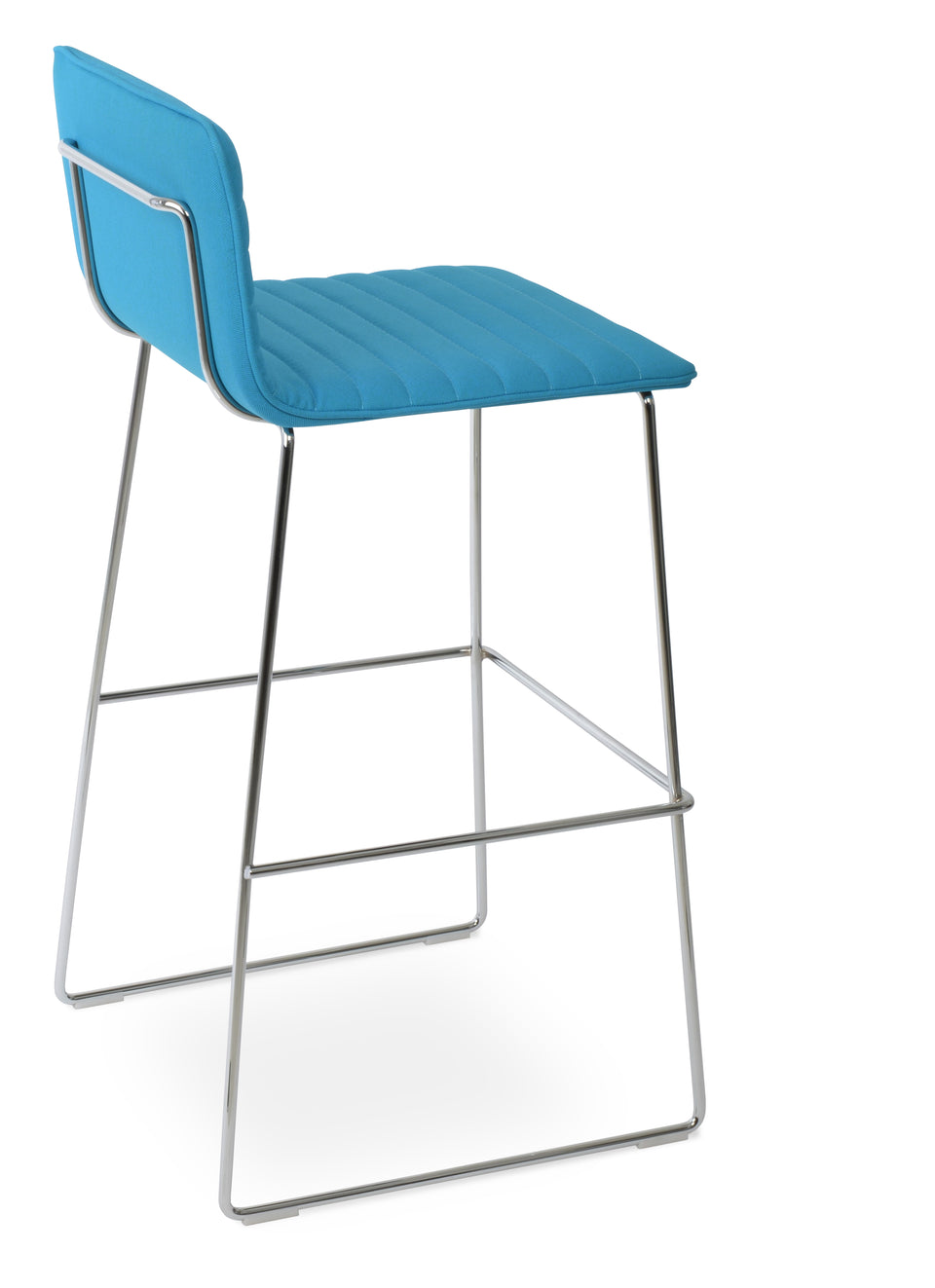 Corona Handle Back Wire Full Upholstered Bar Stool.