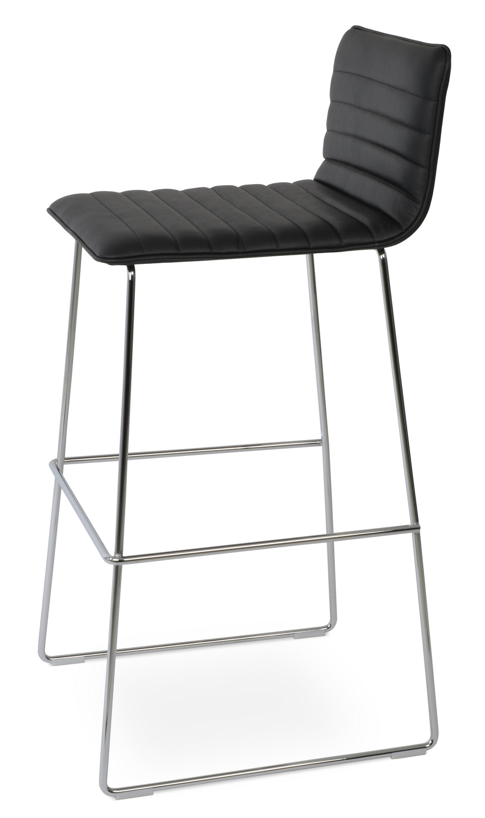 Corona Handle Back Wire Full Upholstered Bar Stool.