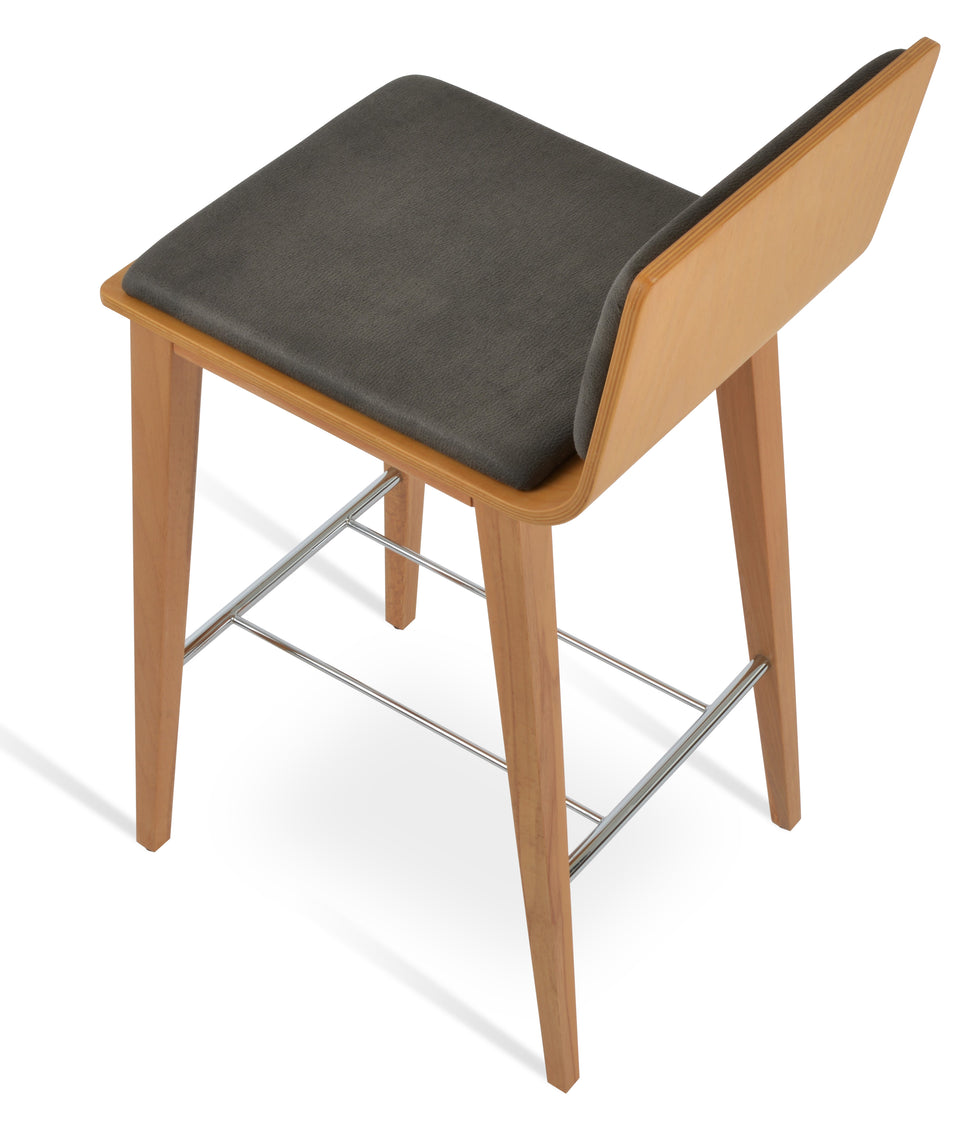 Corona  Wood Bar Stool.