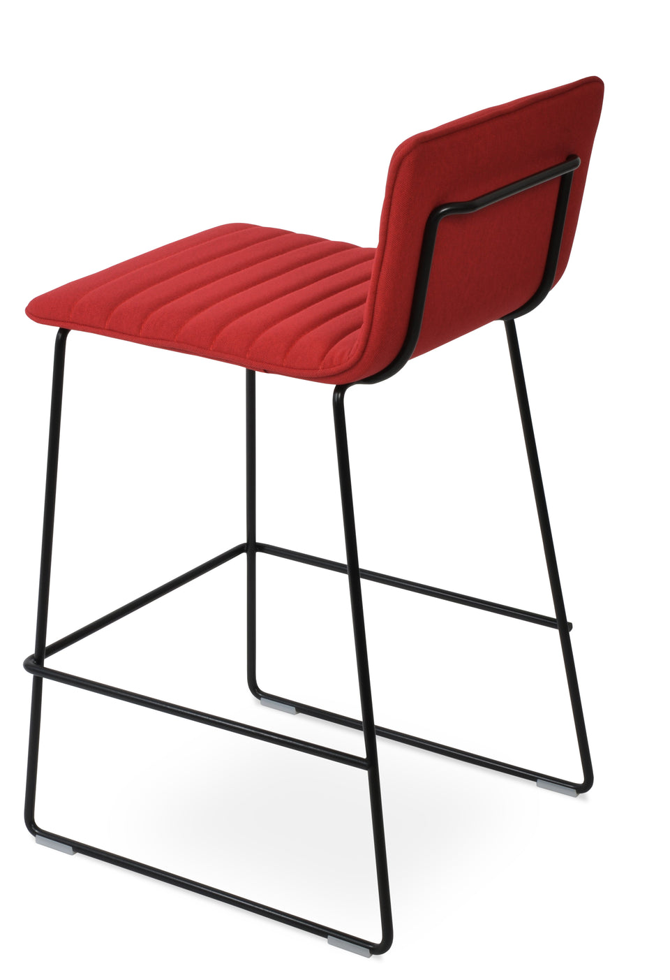 Corona Handle Back Wire Full Upholstered Bar Stool.