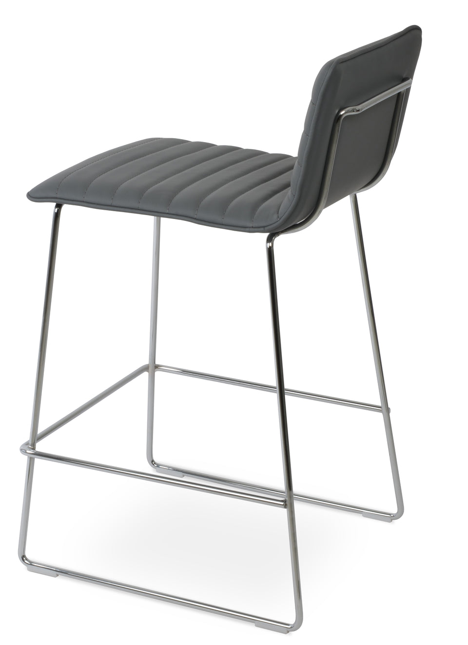 Corona Handle Back Wire Full Upholstered Bar Stool.