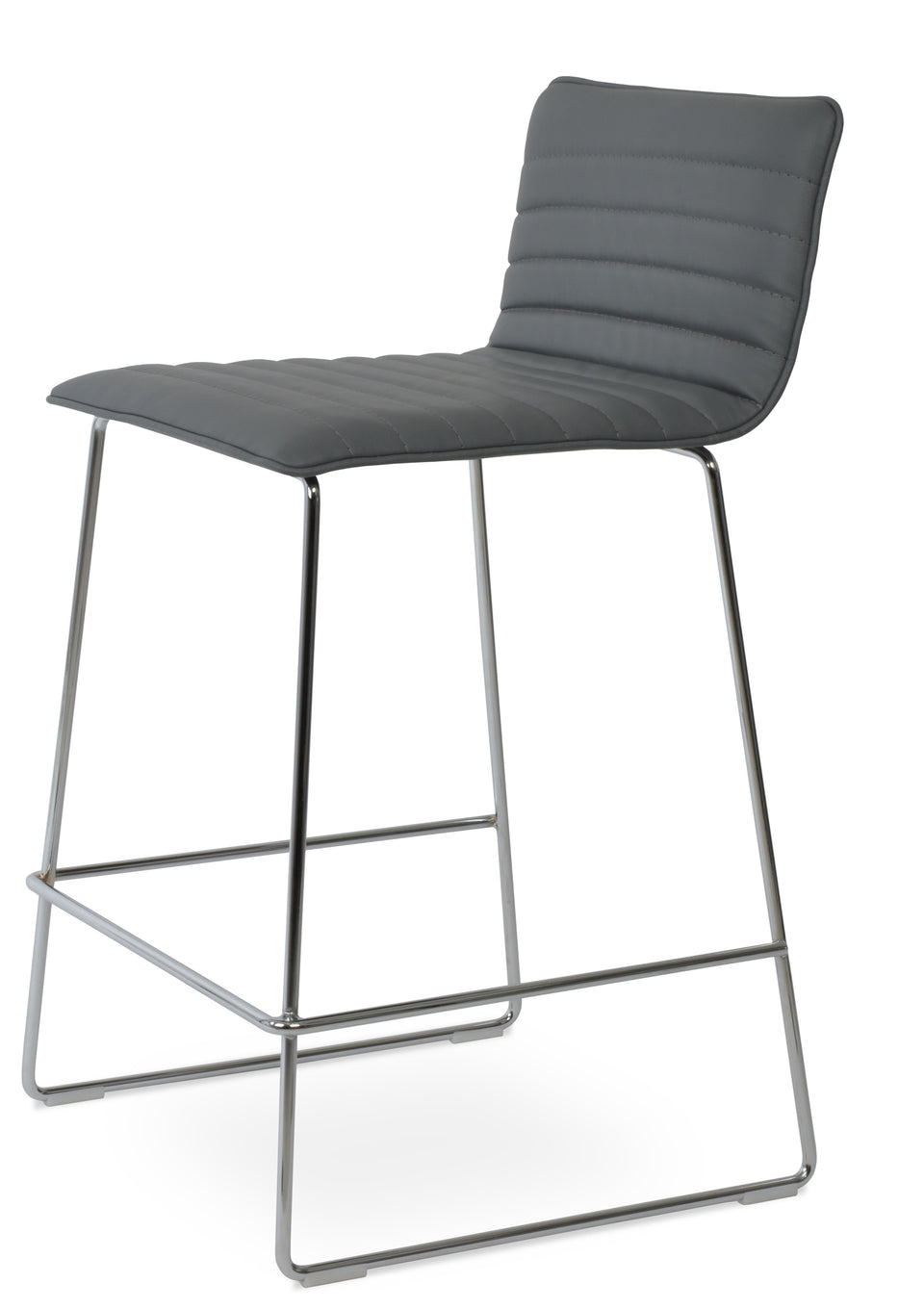 Corona Handle Back Wire Full Upholstered Bar Stool.