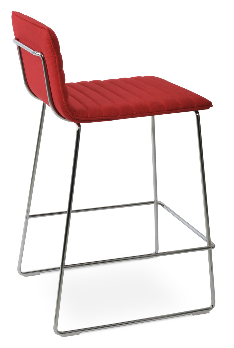 Corona Handle Back Wire Full Upholstered Bar Stool.