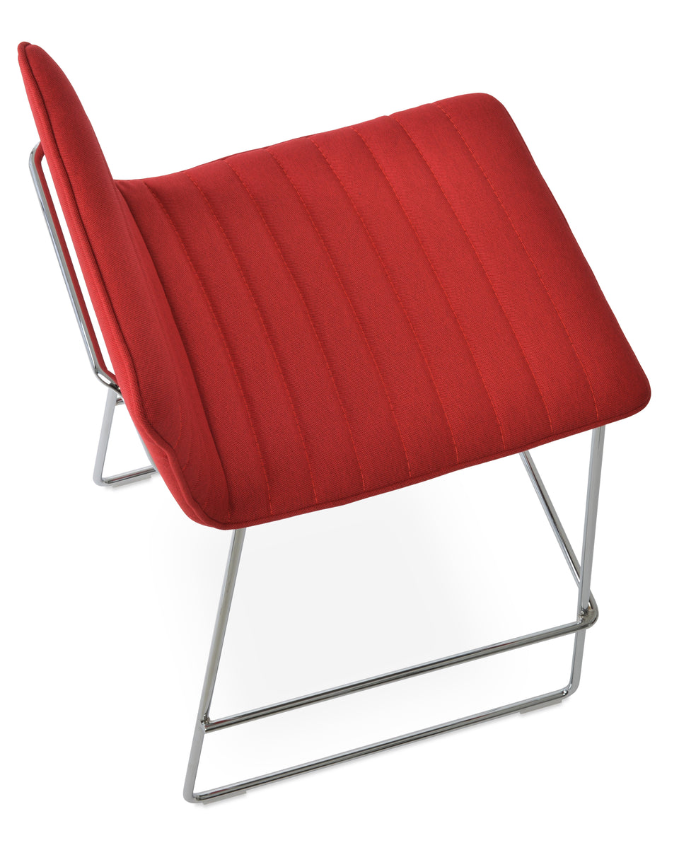 Corona Handle Back Wire Full Upholstered Bar Stool.