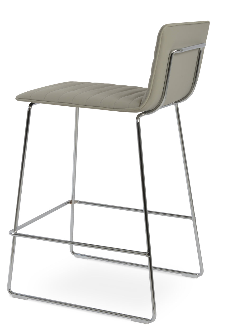 Corona Handle Back Wire Full Upholstered Bar Stool.