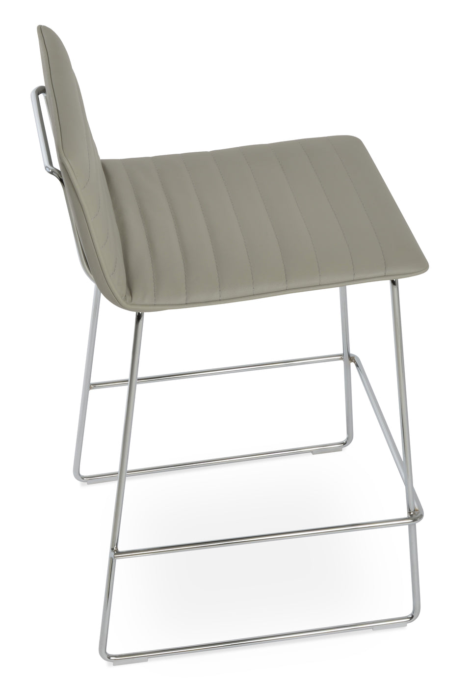 Corona Handle Back Wire Full Upholstered Bar Stool.