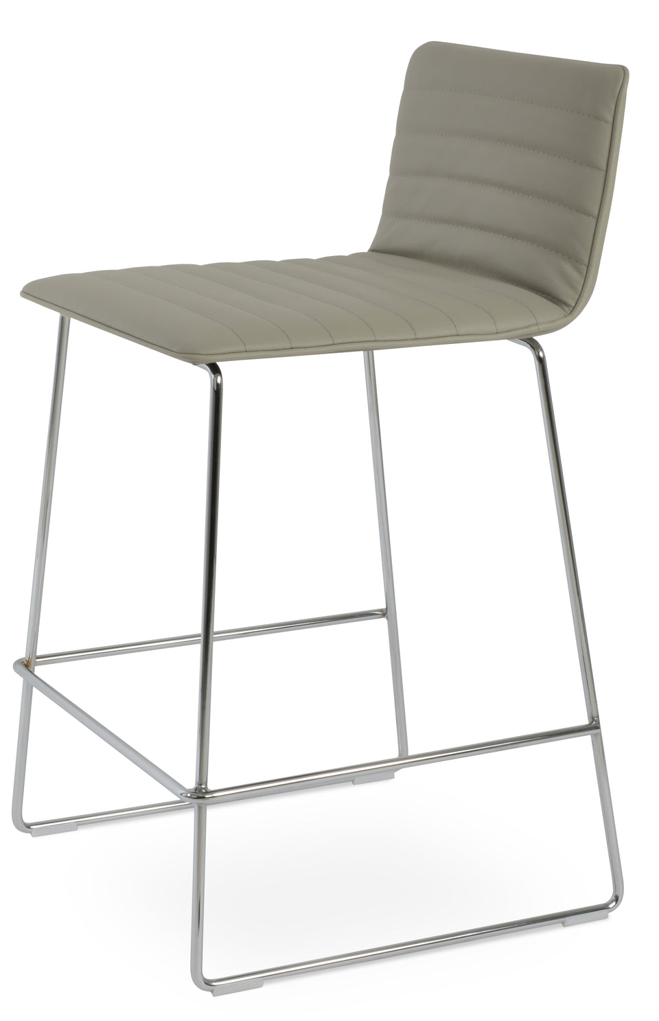 Corona Handle Back Wire Full Upholstered Bar Stool.