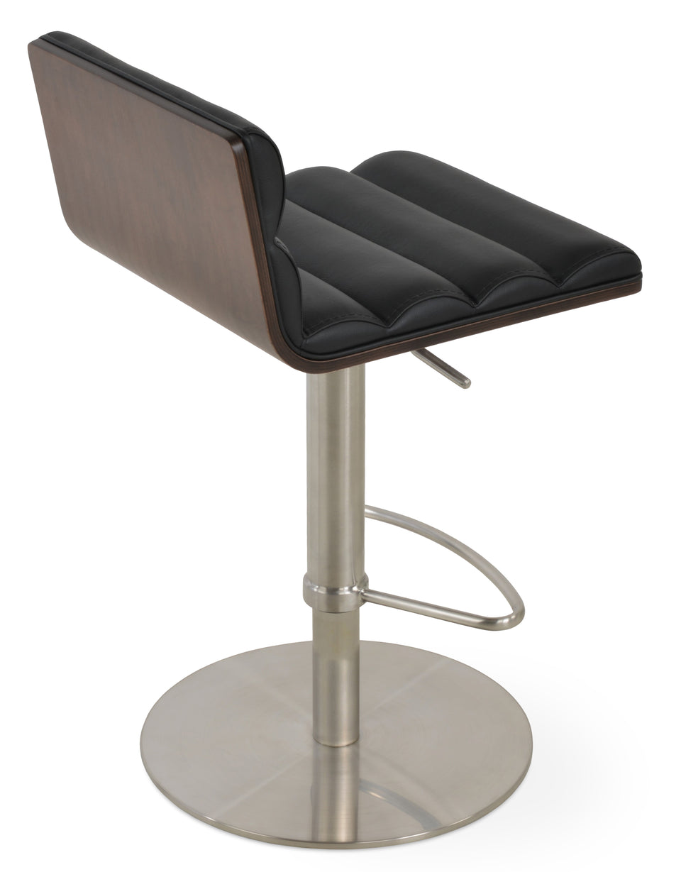 Corona Comfort Piston Round Base Stool with Half & T Foot Rest.