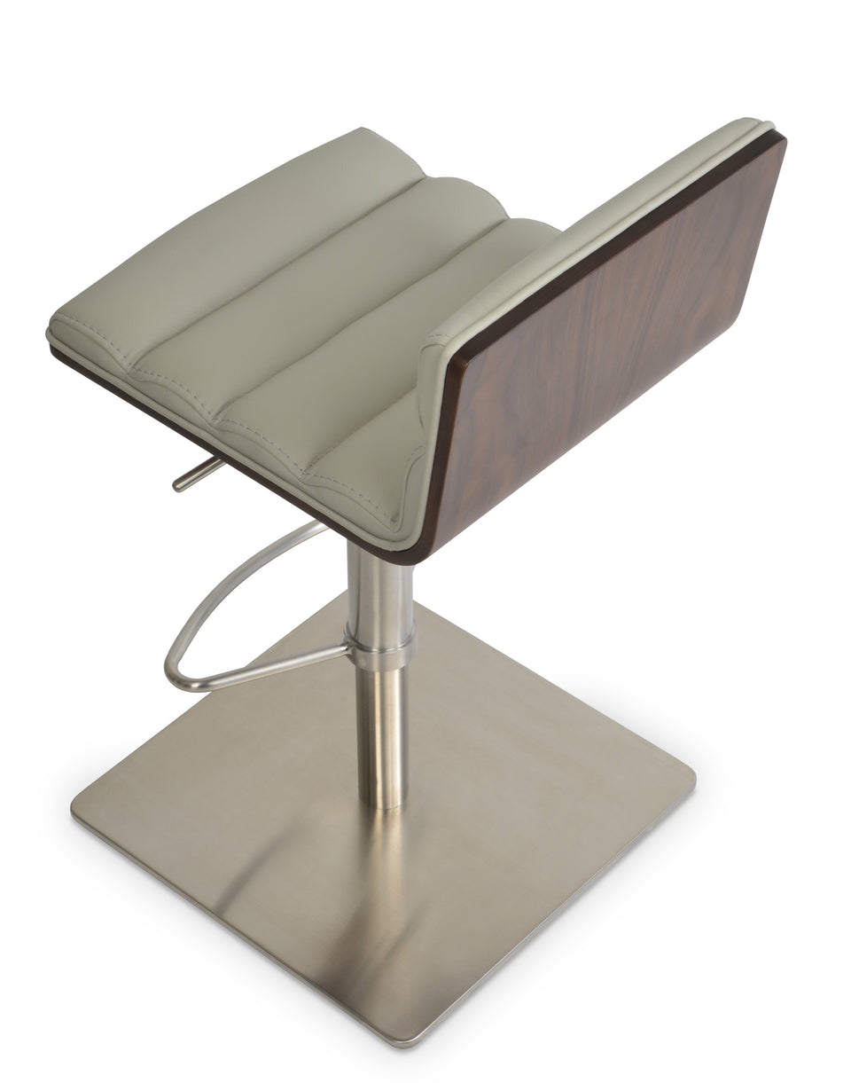 Corona Comfort Piston Square Base Stool with Half & T Foot Rest.