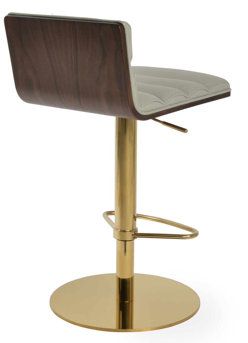 Corona Comfort Piston Round Base Stool with Half & T Foot Rest.
