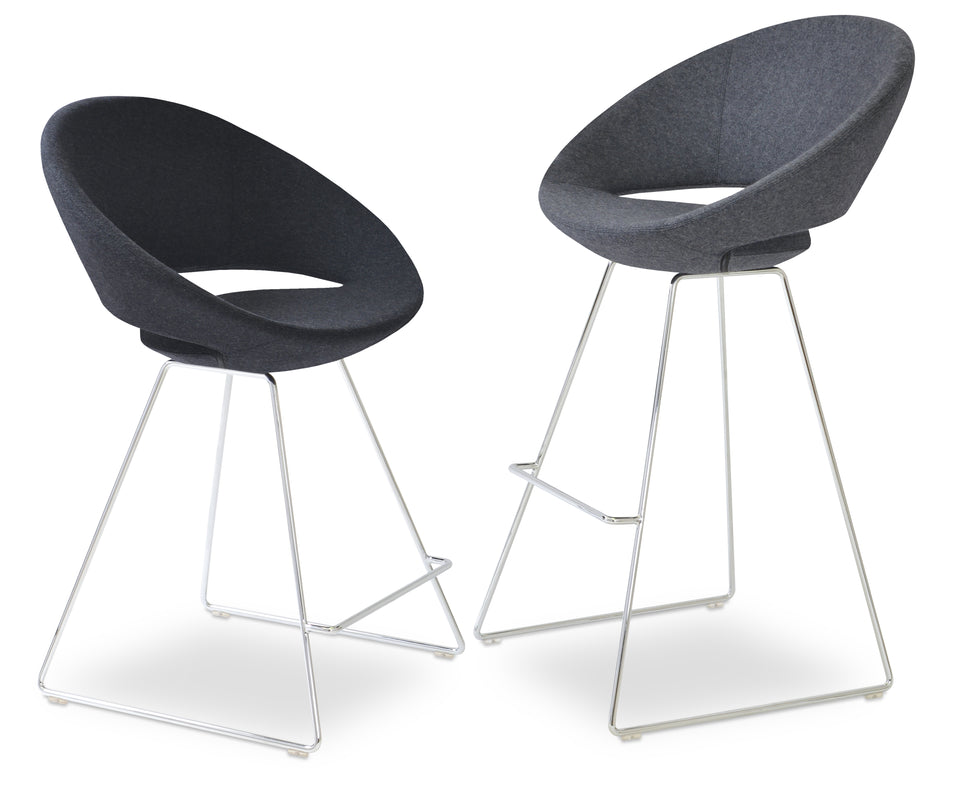 Crescent Wire Bar Stool.