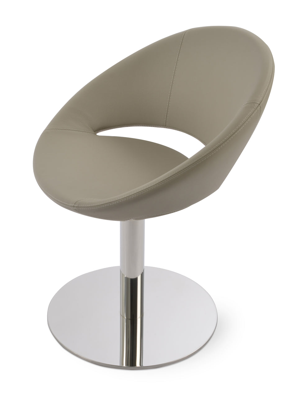 Crescent Round Swivel Chair.