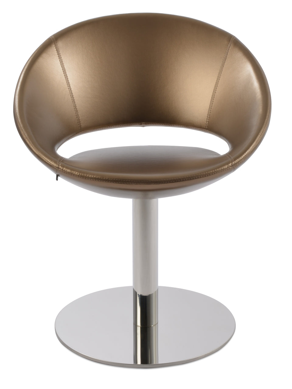 Crescent Round Swivel Chair.