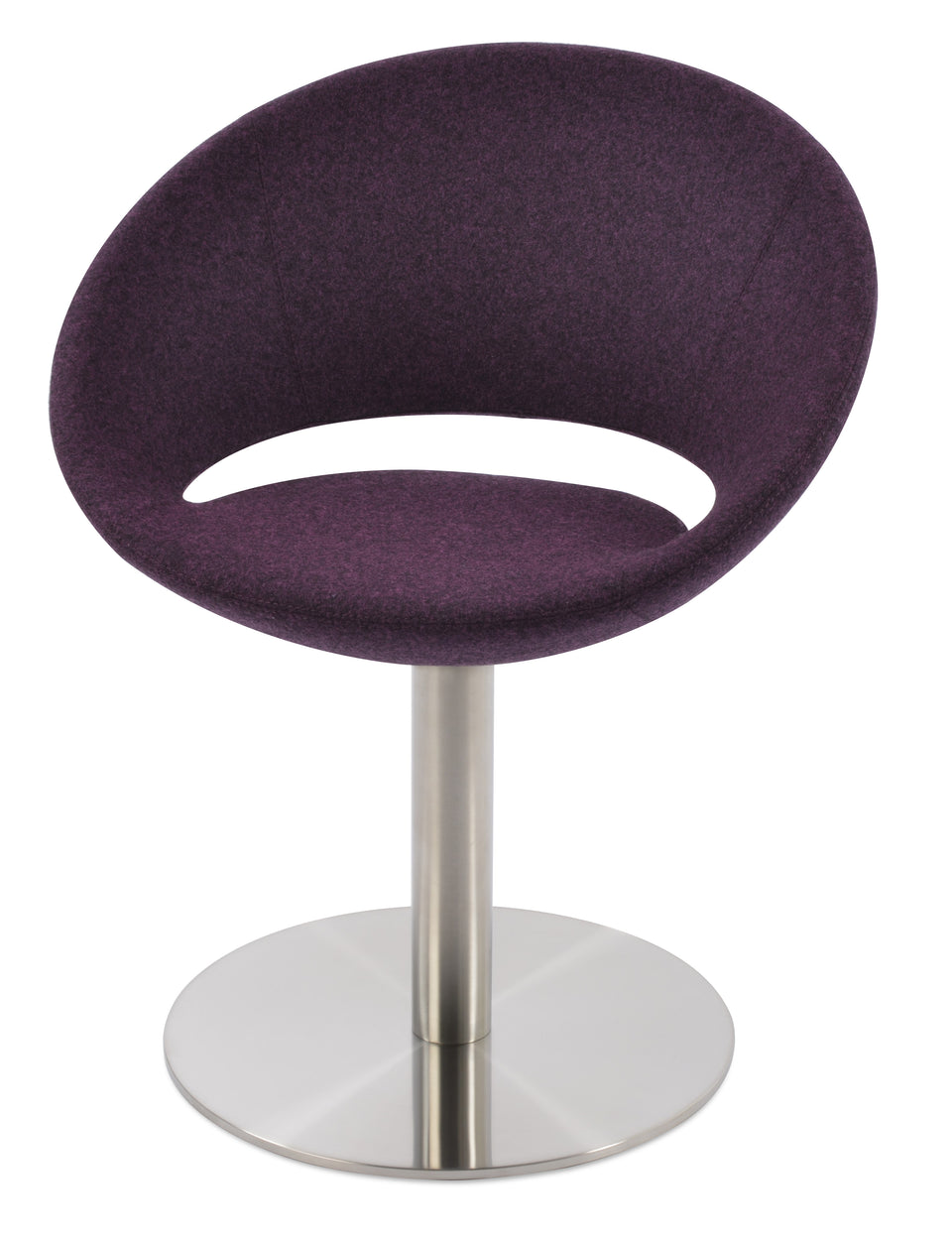 Crescent Round Swivel Chair.