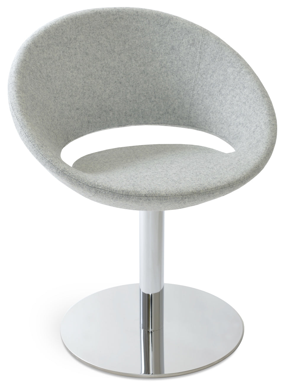 Crescent Round Swivel Chair.