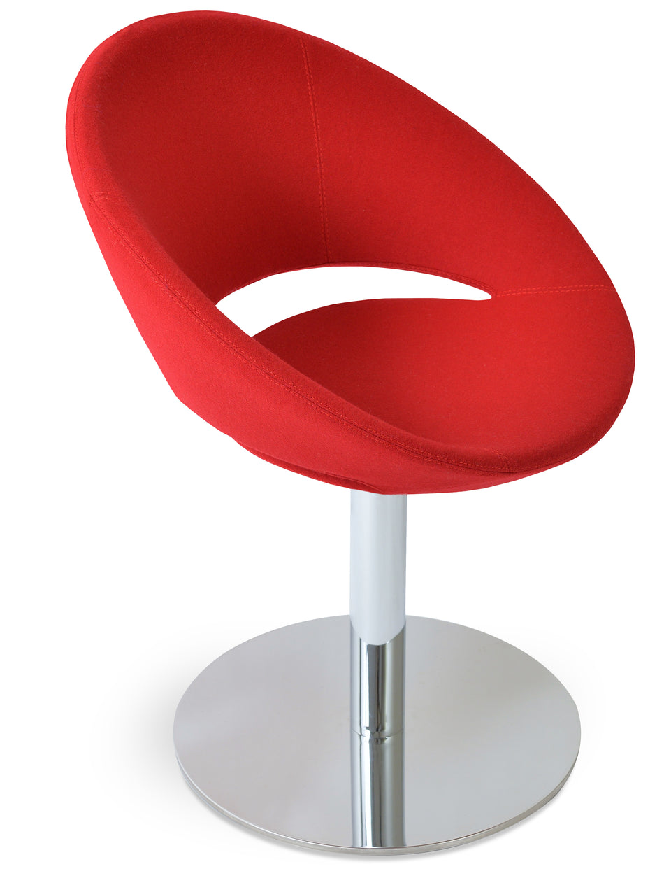 Crescent Round Swivel Chair.