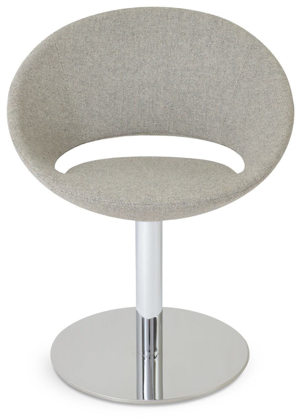Crescent Round Swivel Chair.