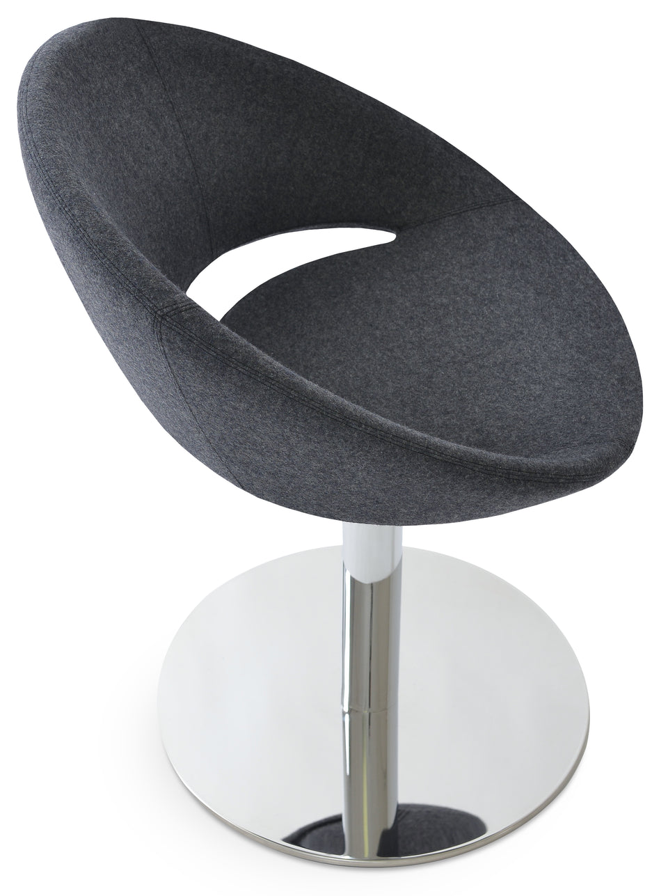 Crescent Round Swivel Chair.