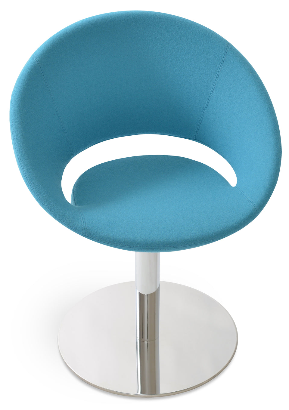 Crescent Round Swivel Chair.