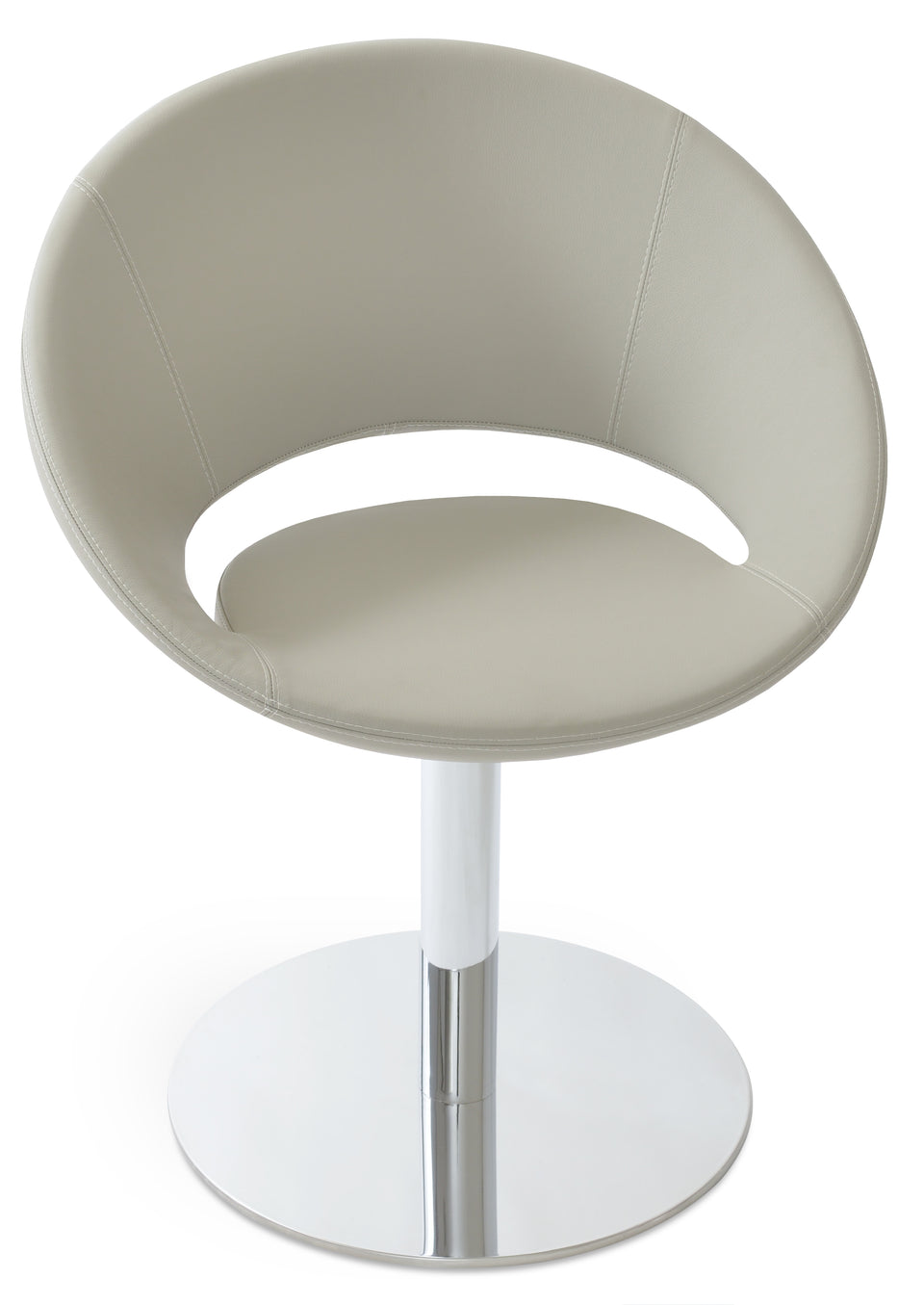 Crescent Round Swivel Chair.
