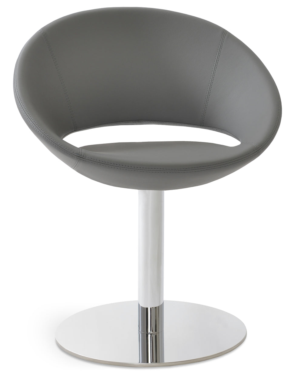 Crescent Round Swivel Chair.