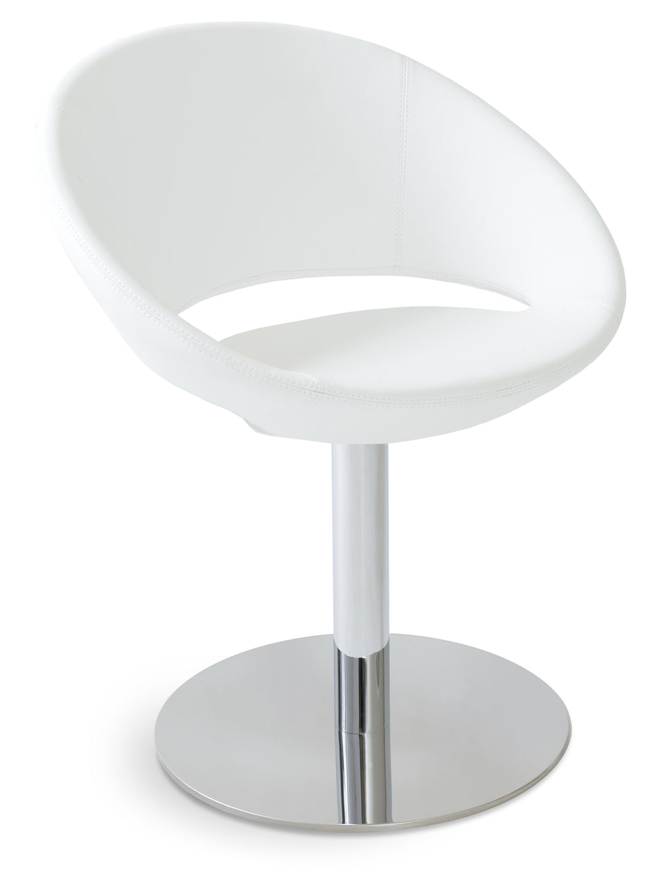 Crescent Round Swivel Chair.