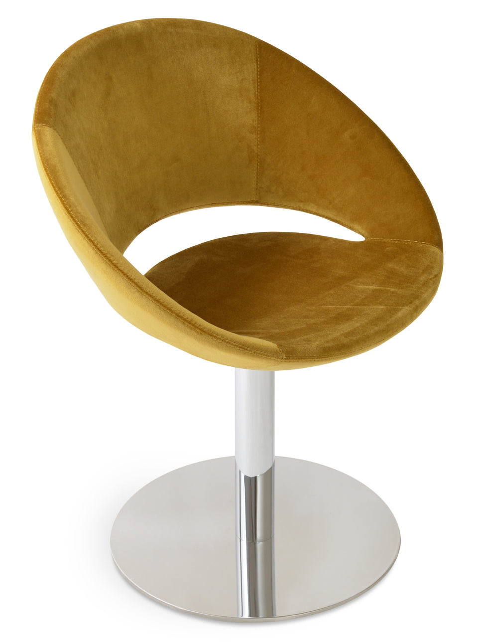 Crescent Round Swivel Chair.