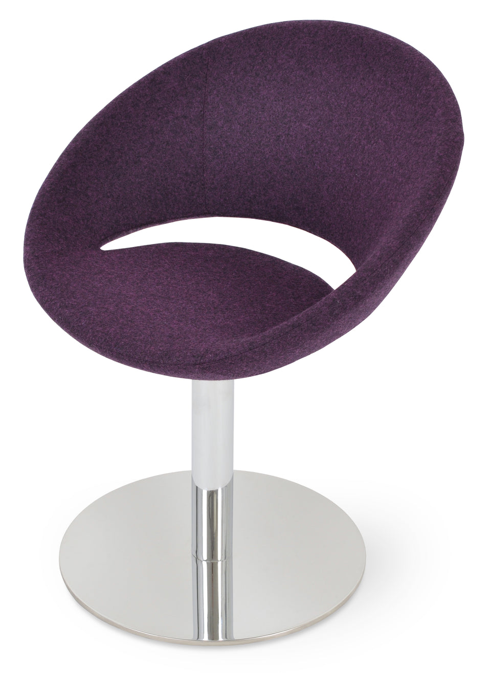 Crescent Round Swivel Chair.