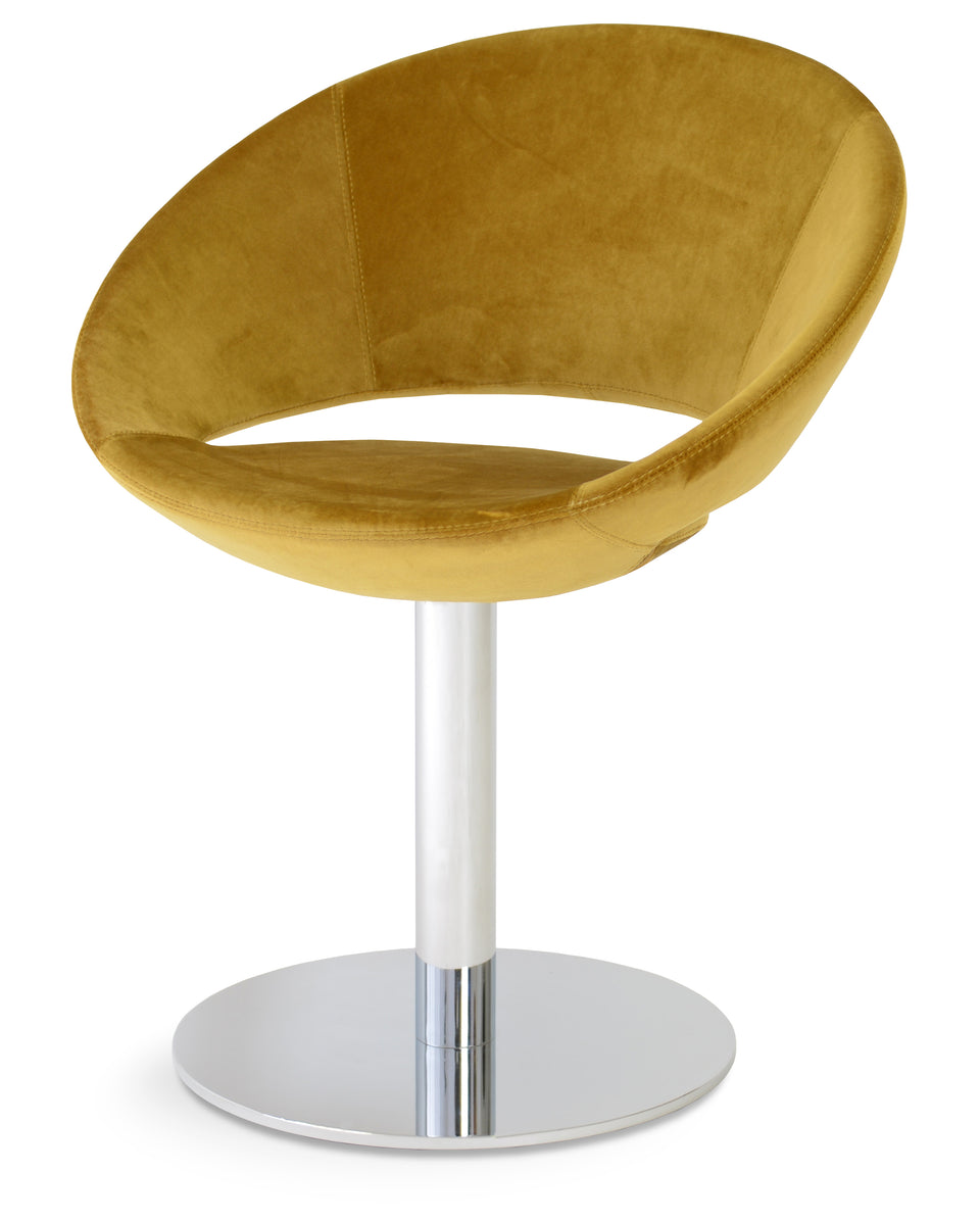 Crescent Round Swivel Chair.